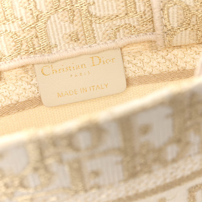 Christian Dior Oblique Mini Book Tote With Strap Gold Multicolor 6 of 10