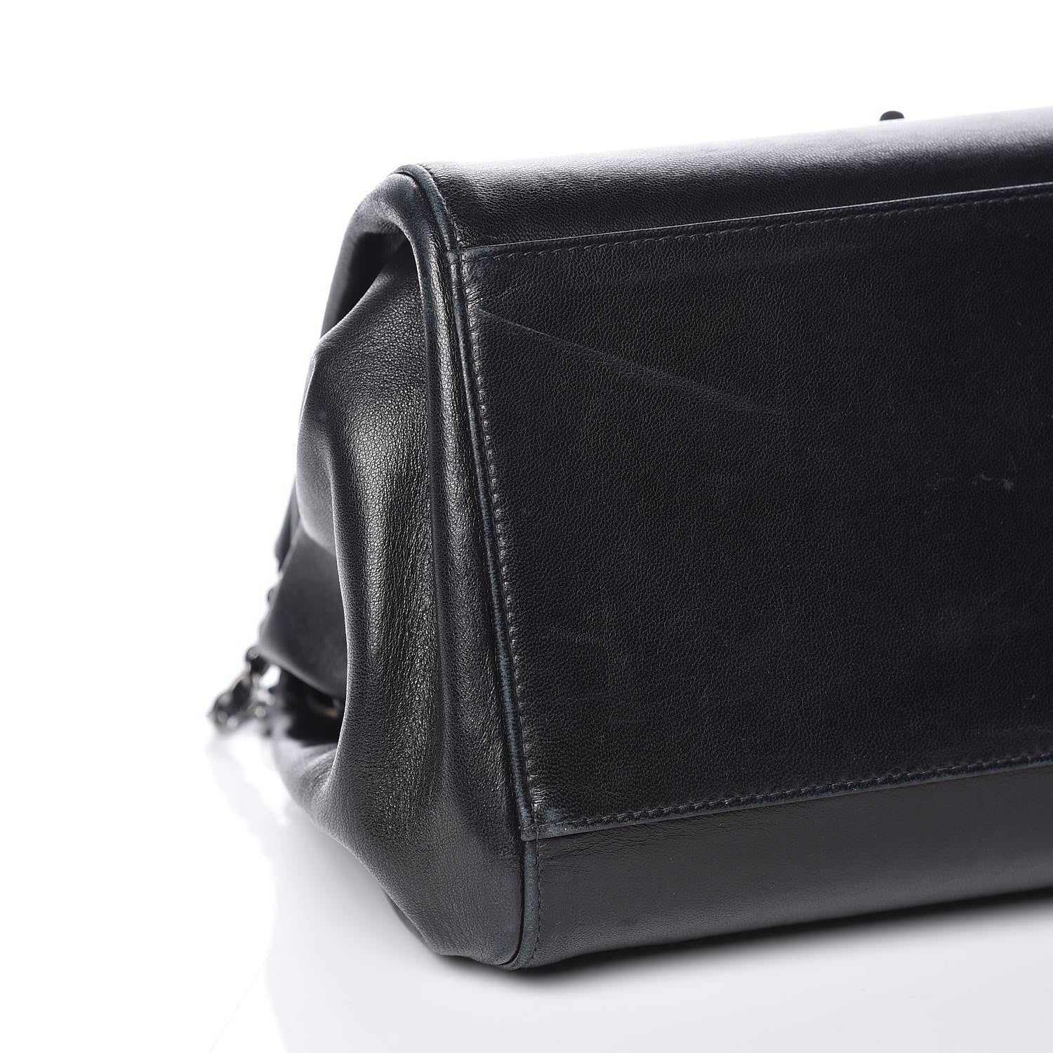 Chanel Lambskin Chocolate Bar Accordion Mademoiselle Flap Black 12 of 16