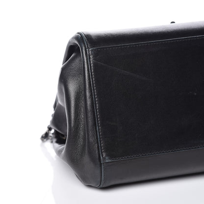 Chanel Lambskin Chocolate Bar Accordion Mademoiselle Flap Black 12 of 16