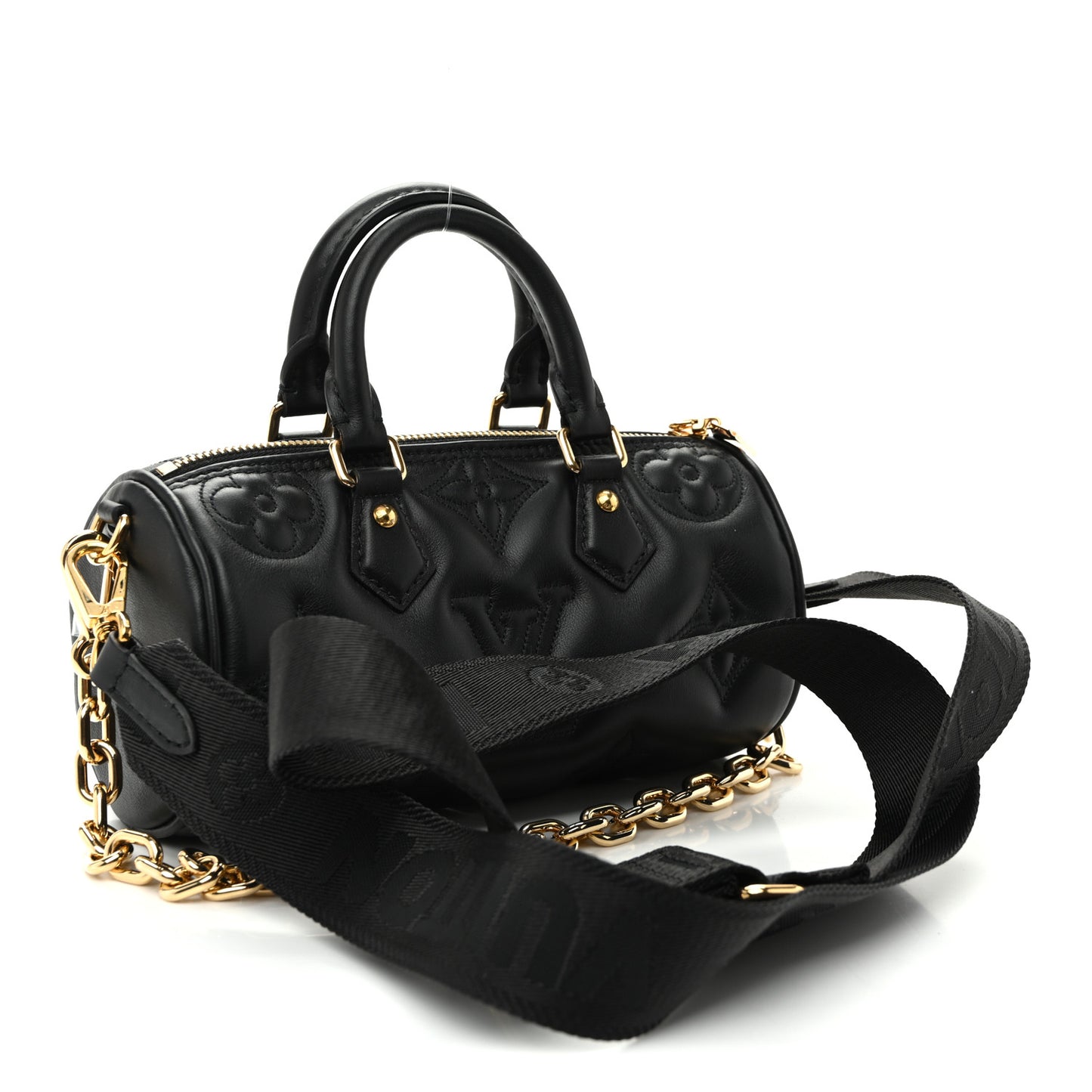 Calfskin Bubblegram Papillon BB Black