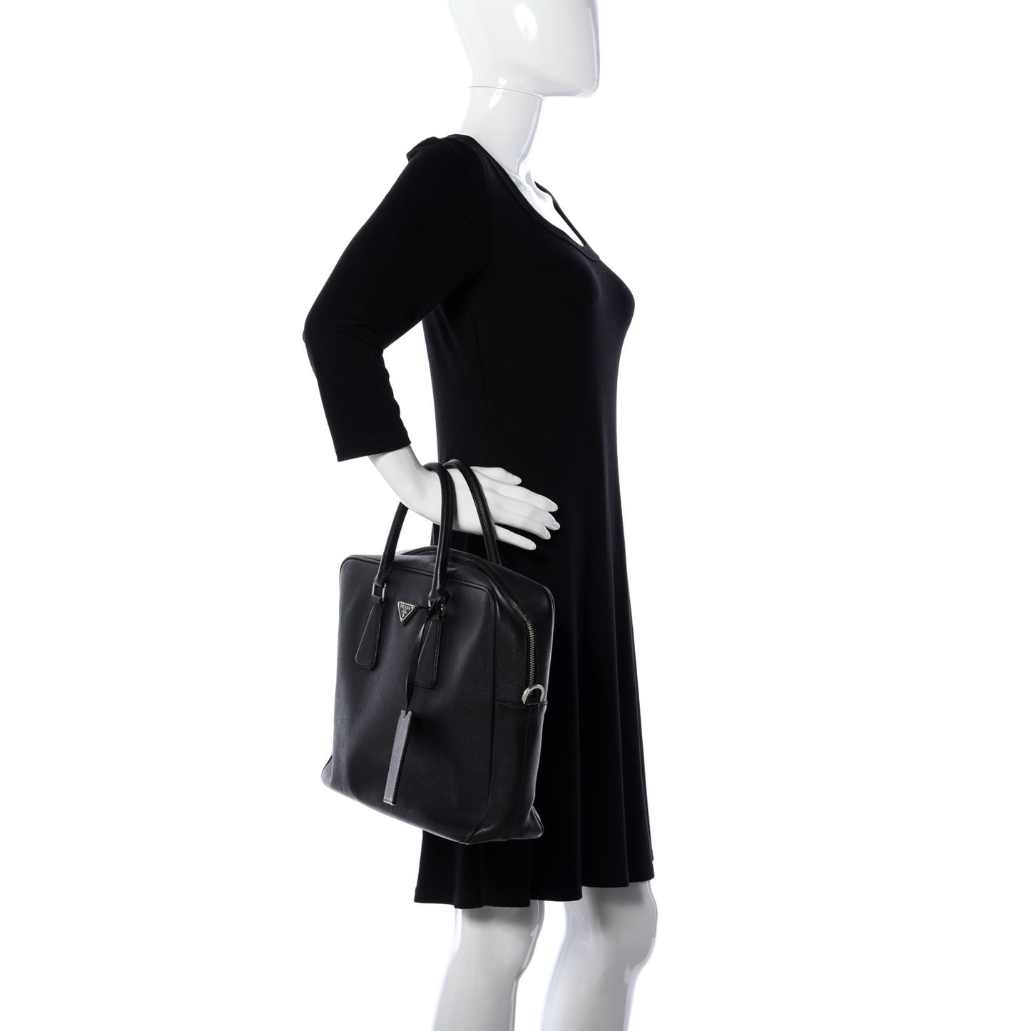 Saffiano Travel Briefcase Nero Black