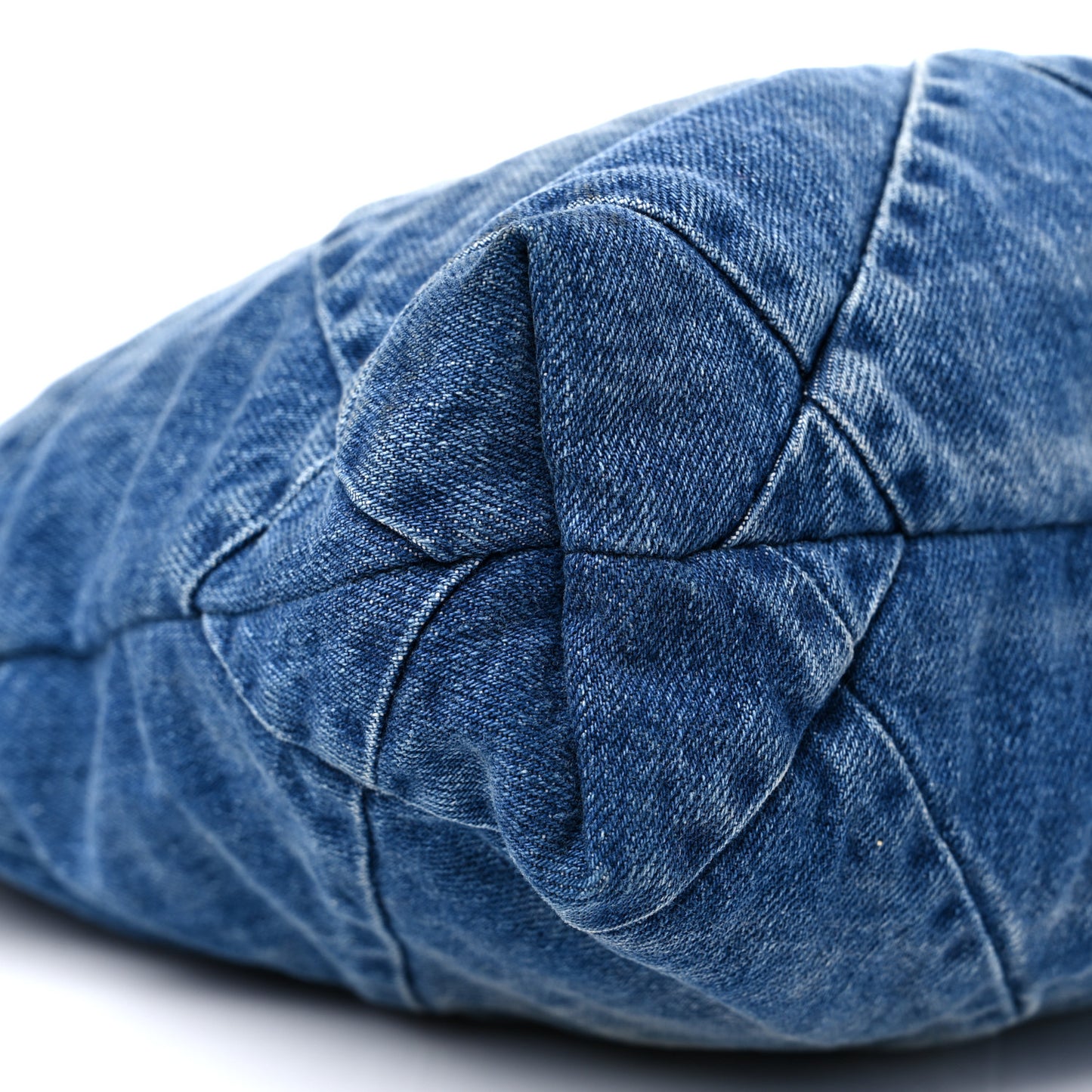 Denim Quilted Chanel 22 Blue