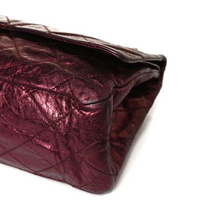 Chanel Metallic Aged Calfskin Quilted 2.55 Reissue 226 Flap Dark Red 12 of 20