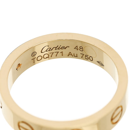 Cartier 18K Yellow Gold Diamond 4mm LOVE Wedding Band Ring 48 4.5 4 of 5