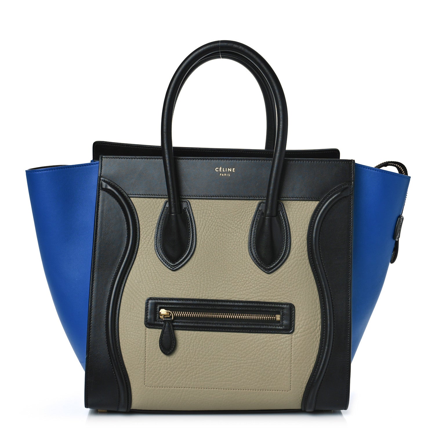 Celine Elephant Calfskin Mini Tri-Color Luggage Beige 1 of 8