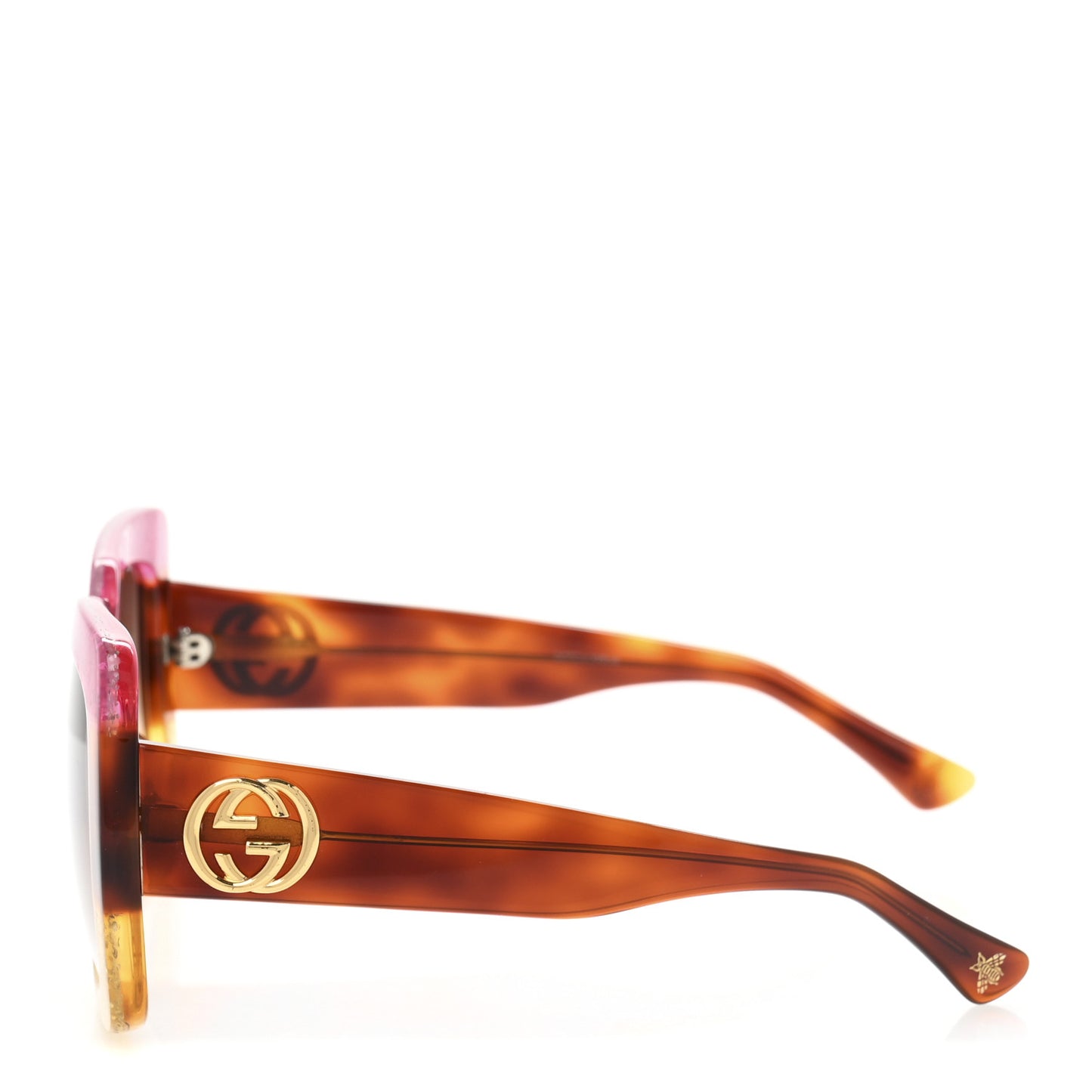 Square Frame GG0083S Sunglasses Glitter Pink Multi