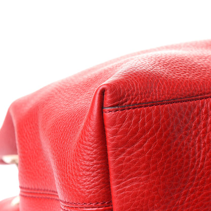 Gucci Pebbled Calfskin Medium Soho Chain Shoulder Bag Tabasco Red 10 of 13