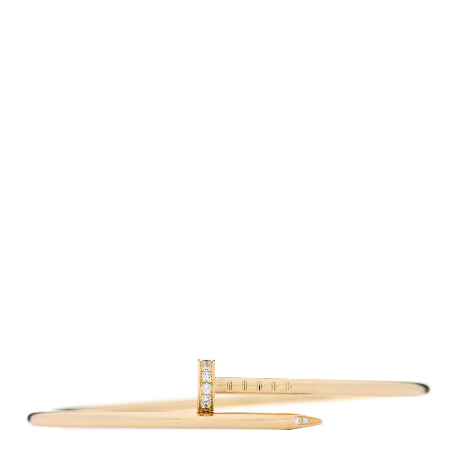 Cartier 18K Yellow Gold Diamond Small Juste Un Clou Bracelet 16 1 of 4