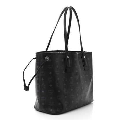 MCM Visetos Medium Liz Reversible Shopper Tote Black 4 of 16