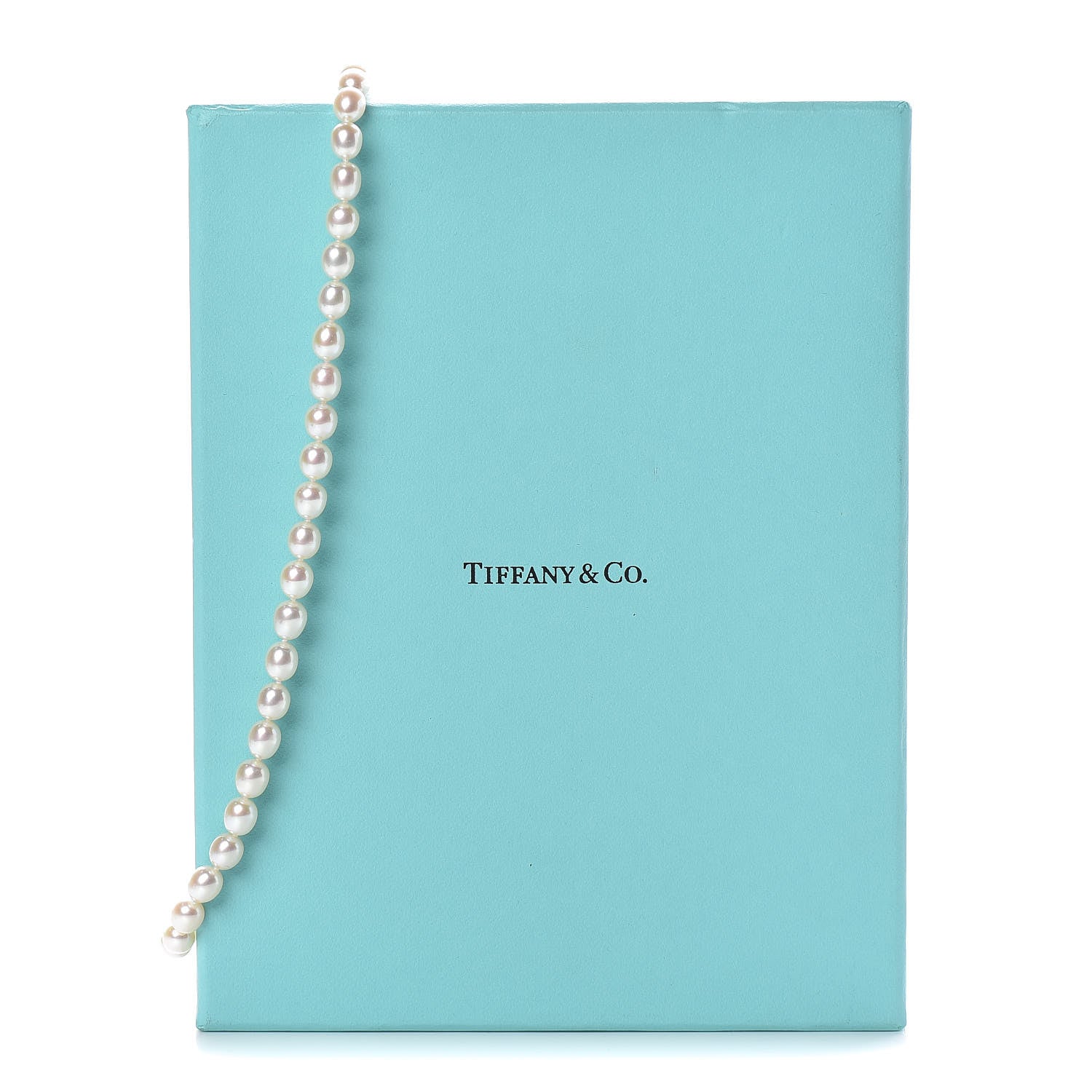 Tiffany Sterling Silver Pearl 7mm Strand Twist Clasp Necklace 6 of 6