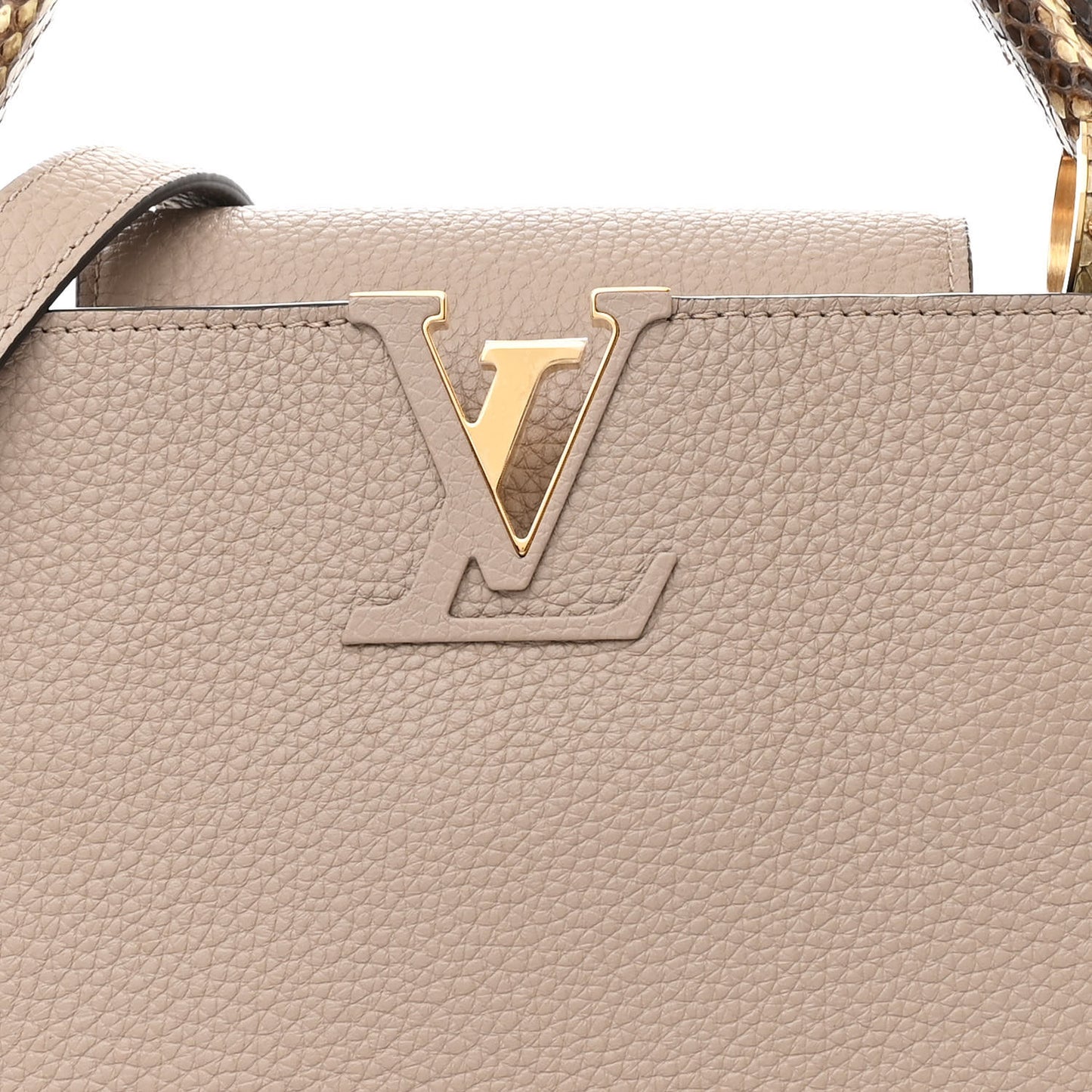 Taurillon Python Capucines MM Galet