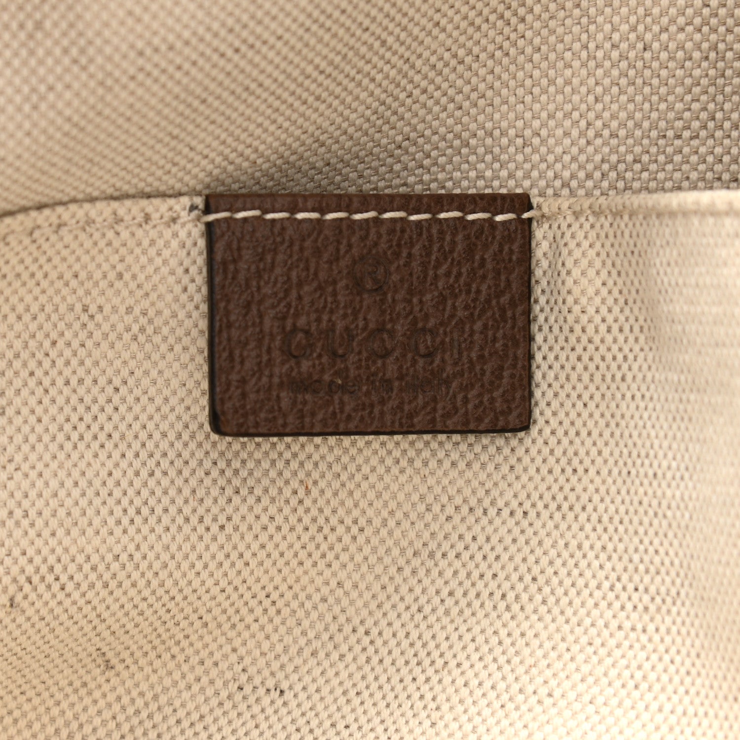 Gucci GG Supreme Monogram Neo Vintage Drawstring Bucket Backpack Beige New Acero Crop 6 of 10