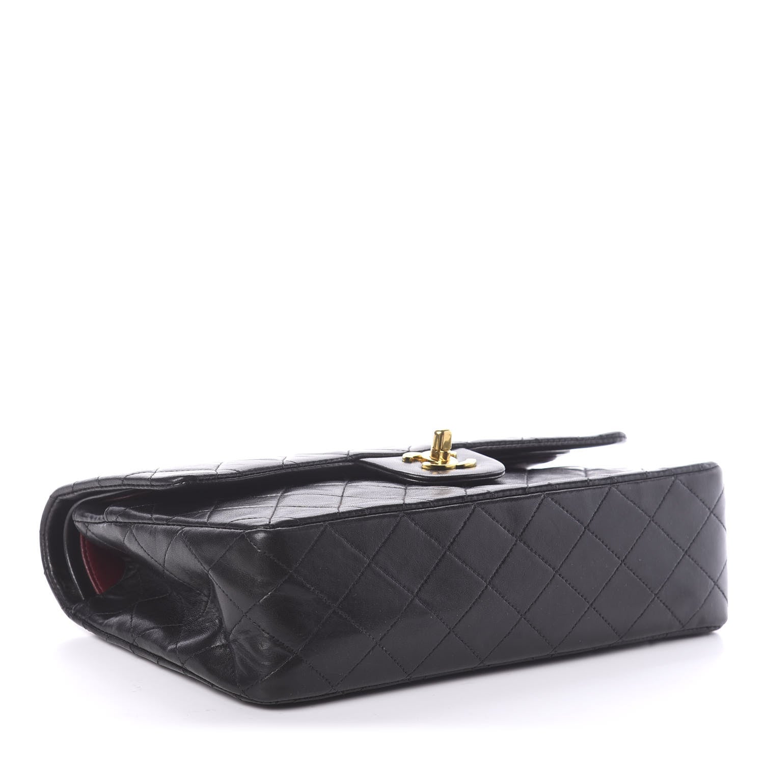 Chanel Lambskin Quilted Medium Double Flap Black 3 of 8