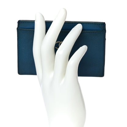 Chanel Caviar Card Holder Blue 2 of 15