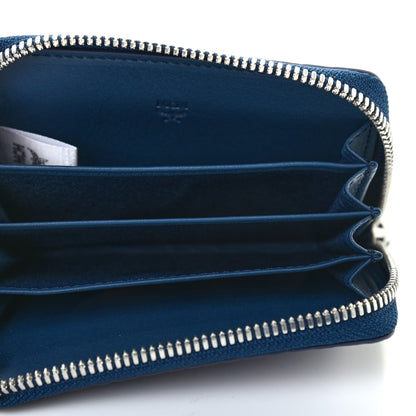MCM Visetos Mini Zip Around Wallet Blue Red 5 of 7
