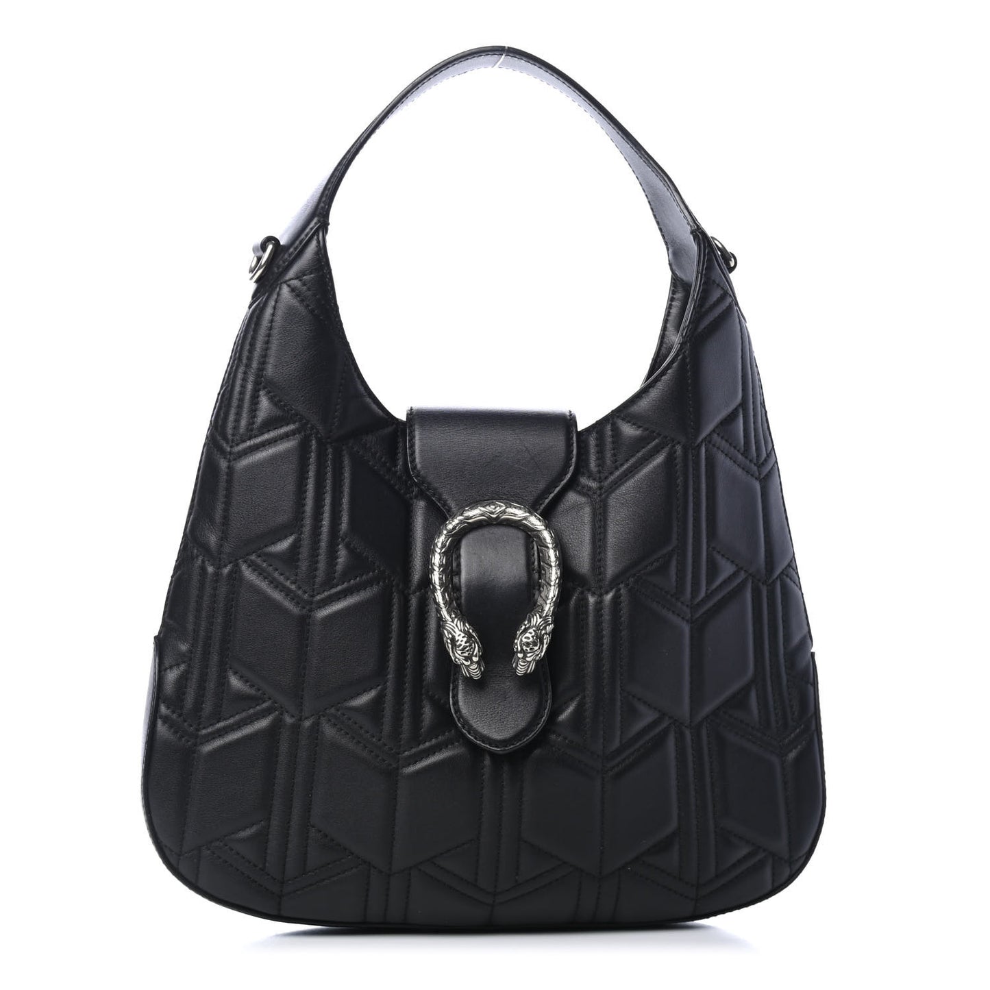 Calfskin Web Quilted Medium Dionysus Hobo Black