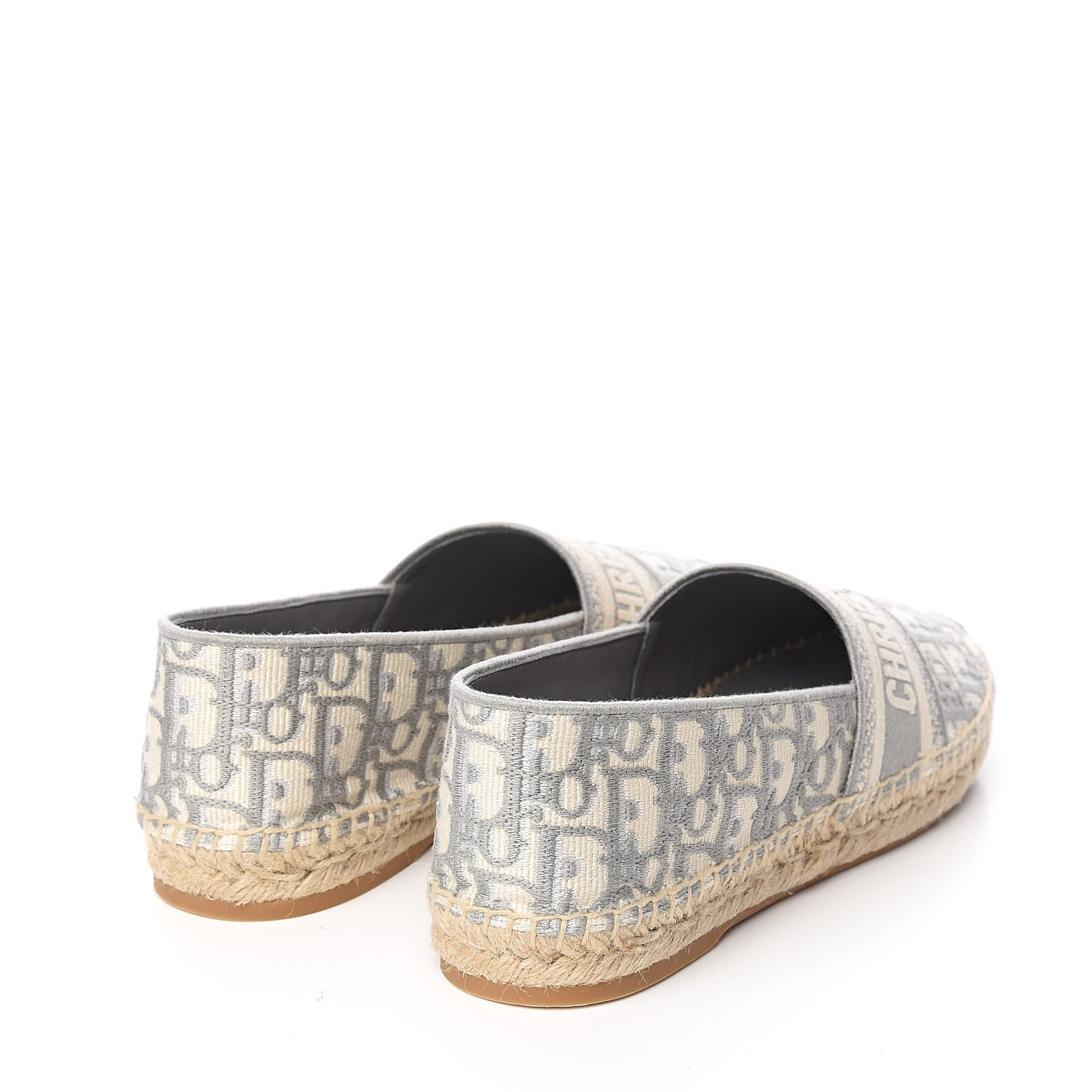 Christian Dior Oblique Embroidered Granville 15mm Espadrilles 41 Grey Stone 4 of 9