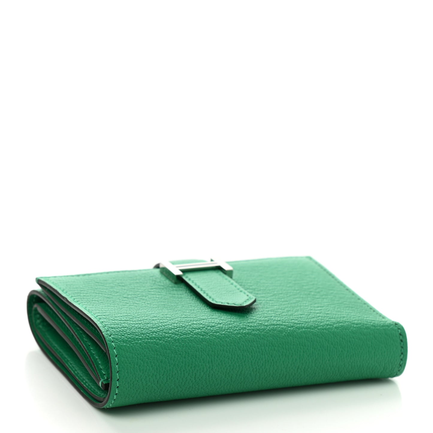 Chevre Mysore Tri-Fold Compact Bearn Wallet Menthe