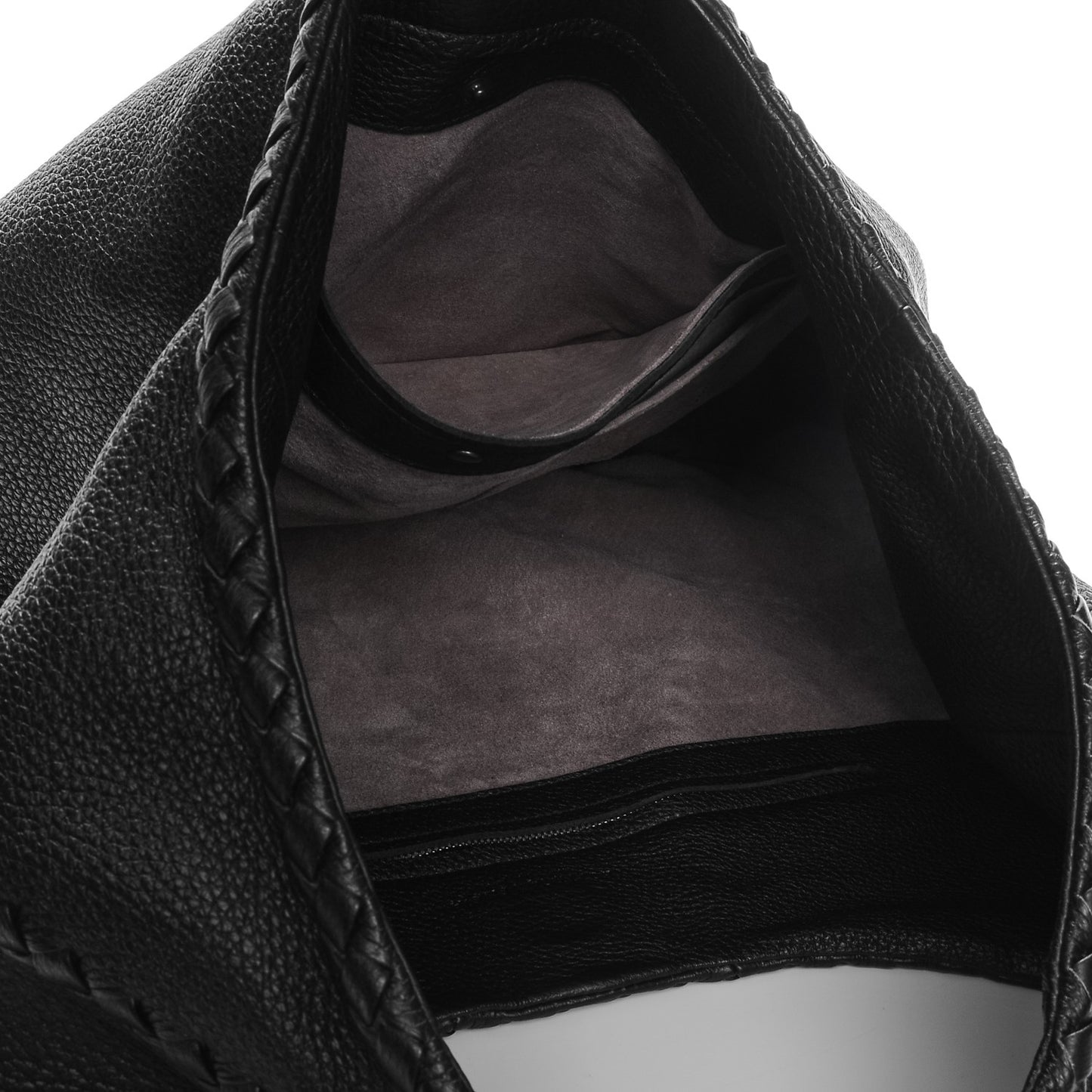 Cervo Deerskin Large Hobo Nero Black