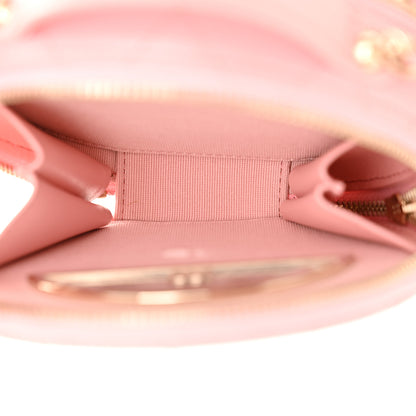 Chanel Caviar Quilted Round Handle With Care Vanity With Chain Pink 5 of 12