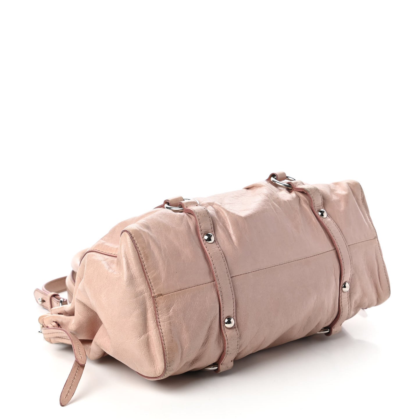 Vitello Lux Gathered Tote Mughetto