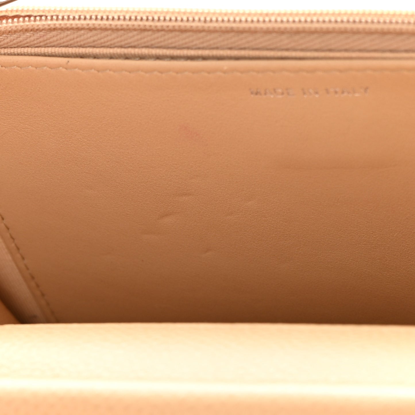 Caviar Quilted Wallet On Chain WOC Beige