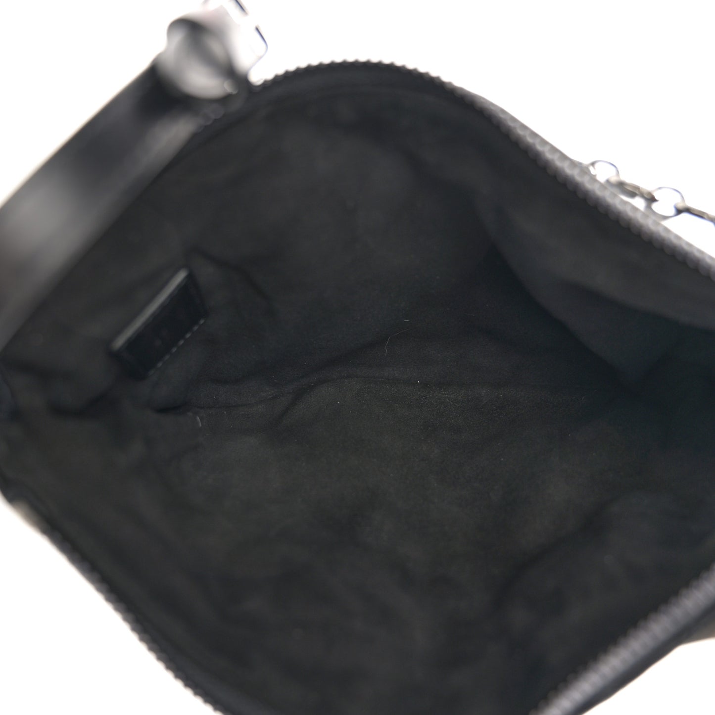 Calfskin Macrocannage Mini Dior Caro Tulip Bag Black