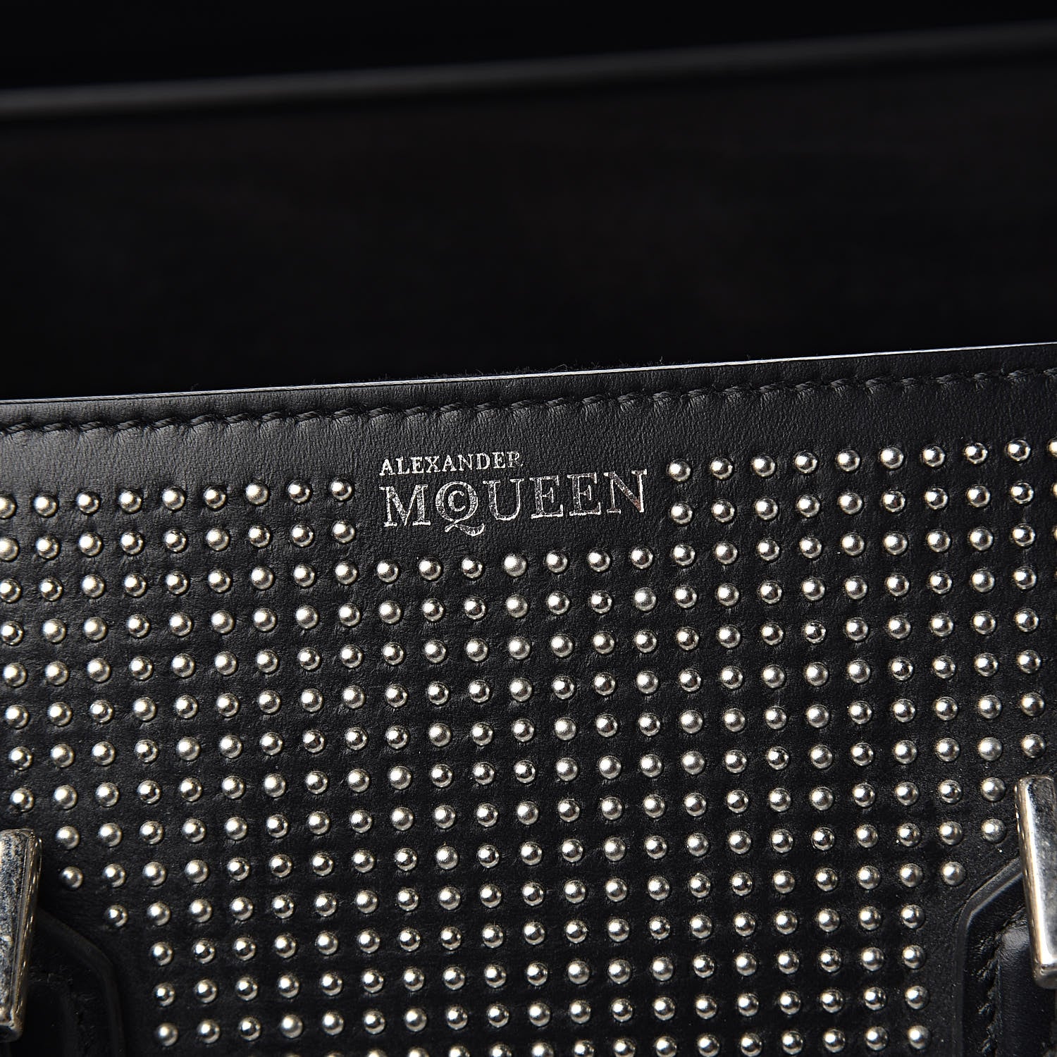 Alexander McQueen Calfskin Studded Large Heroine Black 6 of 9