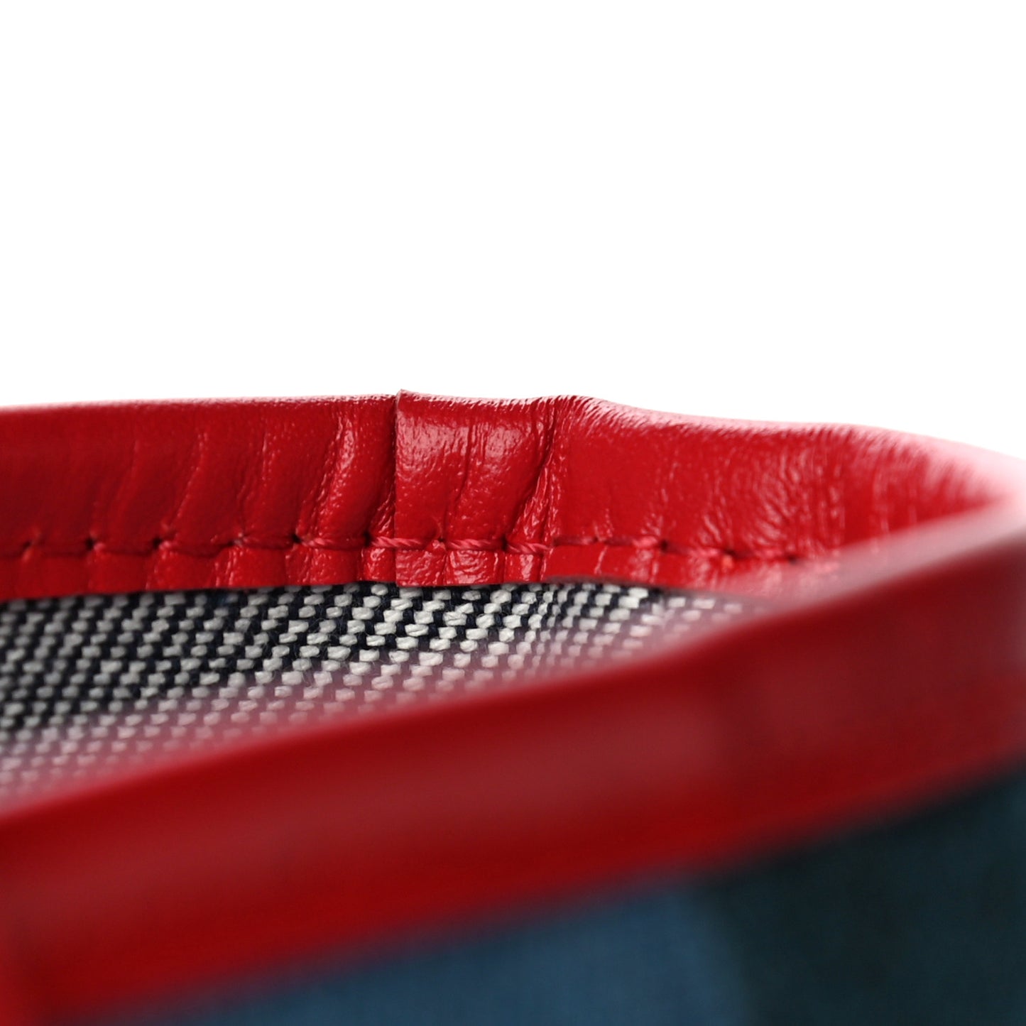 Denim Damier Monogram Patchwork Neverfull Blue Rouge