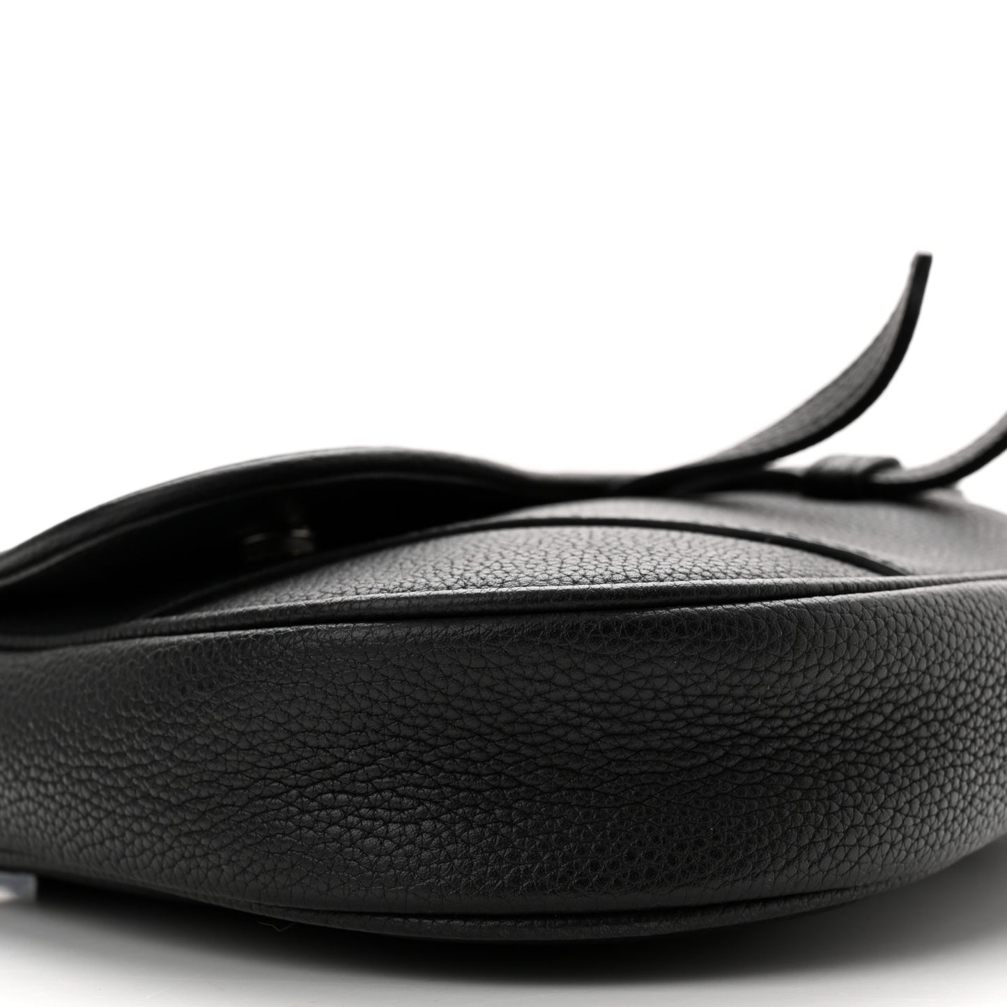 Grained Calfskin Kim Jones Saddle Bag Black