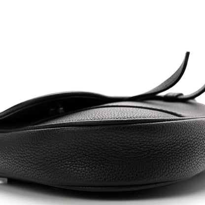 Christian Dior Grained Calfskin Kim Jones Saddle Bag Black 9 of 10