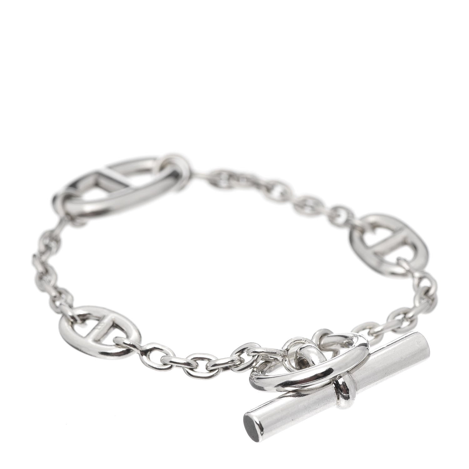 Hermes Sterling Silver Farandole Bracelet LG 3 of 4