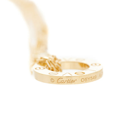 Cartier 18K Yellow Gold 2 Diamond LOVE Necklace 5 of 7