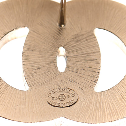 Chanel Resin Pearl CC Earrings Black Gold 4 of 4