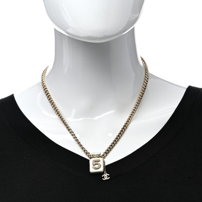 Chanel Resin Crystal CC No 5 Perfume Bottle Necklace 2 of 5