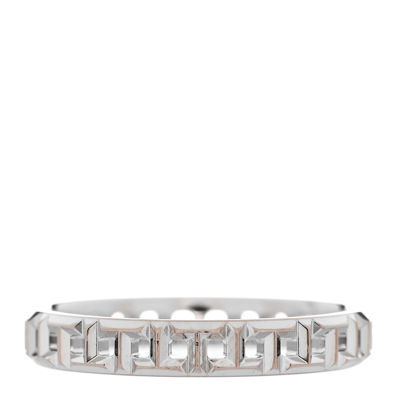 Tiffany 18K White Gold Narrow T True Band Ring 60 9 1 of 5