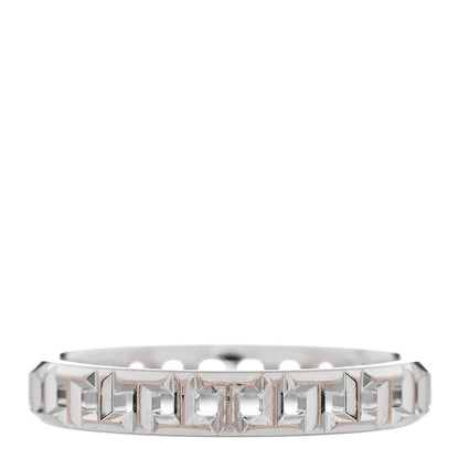 Tiffany 18K White Gold Narrow T True Band Ring 60 9 1 of 5