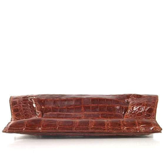Nancy Gonzalez Crocodile Clutch Cognac 4 of 8