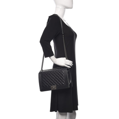 Chanel Lambskin Quilted New Medium Boy Flap Black 2 of 15