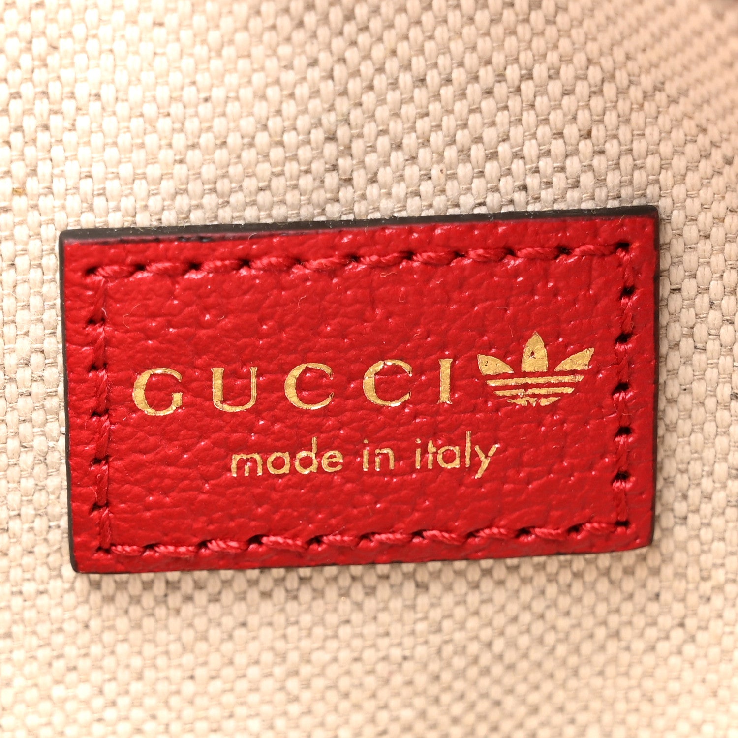 Gucci X ADIDAS Calfskin Small Ophidia Round Shoulder Bag White Red 6 of 10