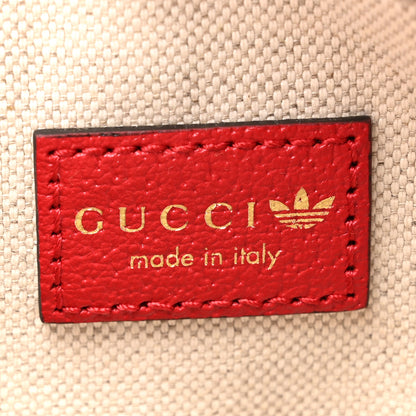 Gucci X ADIDAS Calfskin Small Ophidia Round Shoulder Bag White Red 6 of 10