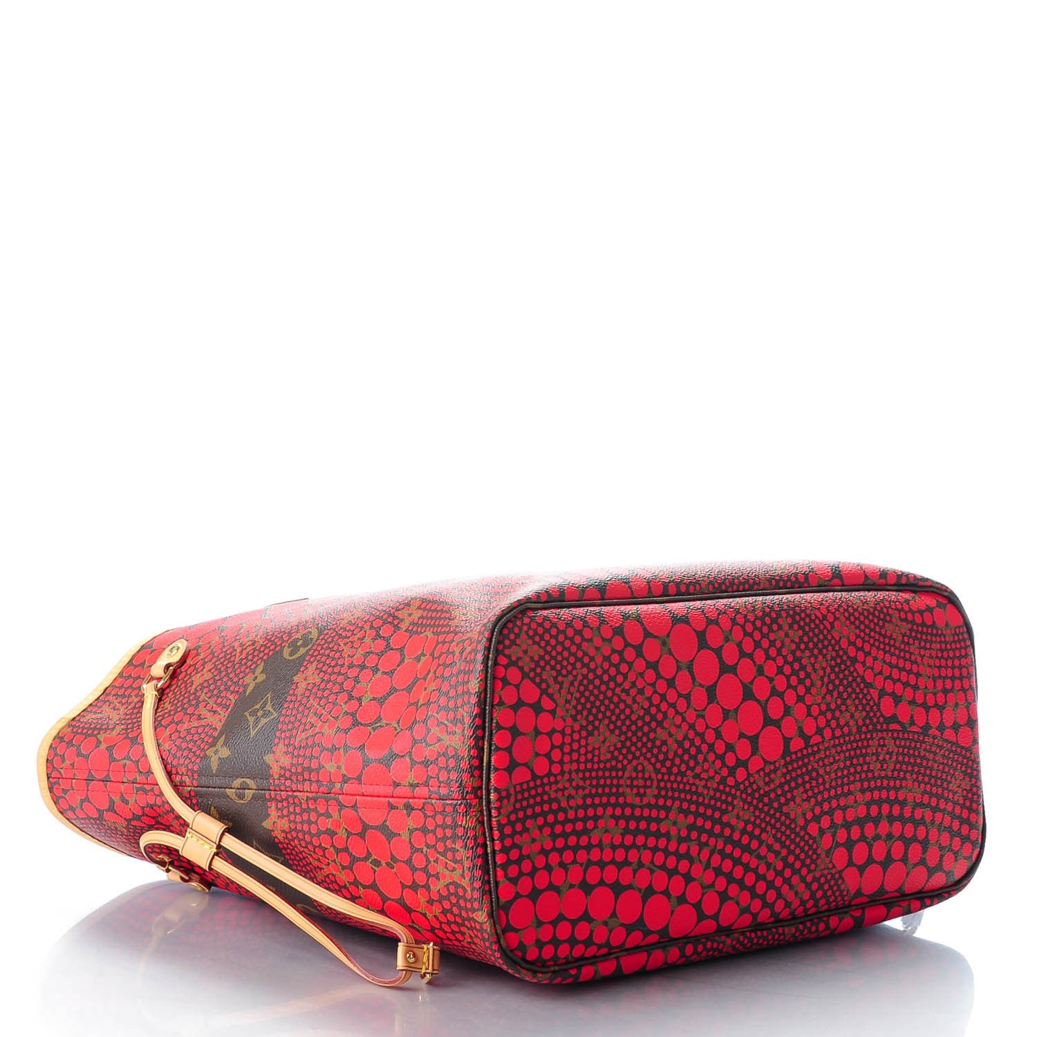 Louis Vuitton Monogram Kusama Waves Neverfull MM Red 4 of 8