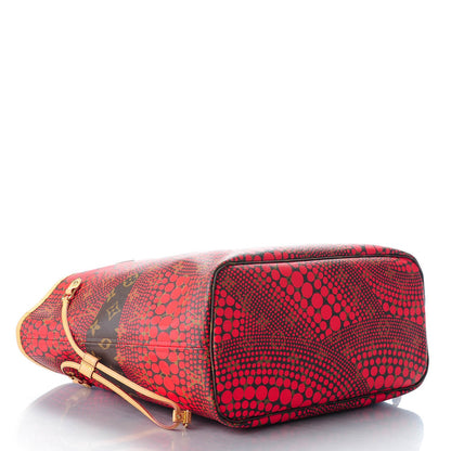 Louis Vuitton Monogram Kusama Waves Neverfull MM Red 4 of 8