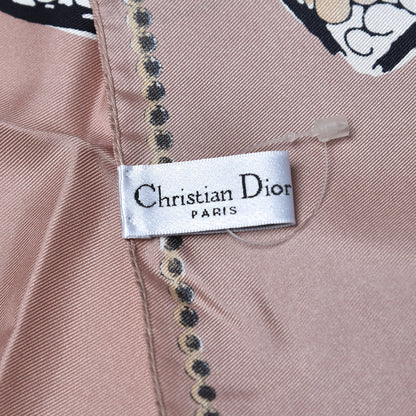 Christian Dior Silk Dior's Victim Print Square Scarf Pink 4 of 5