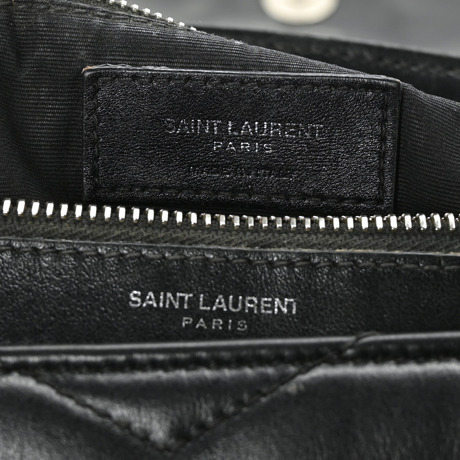 Saint Laurent Calfskin Y Quilted Monogram Large Loulou Chain Satchel Black 8 of 12