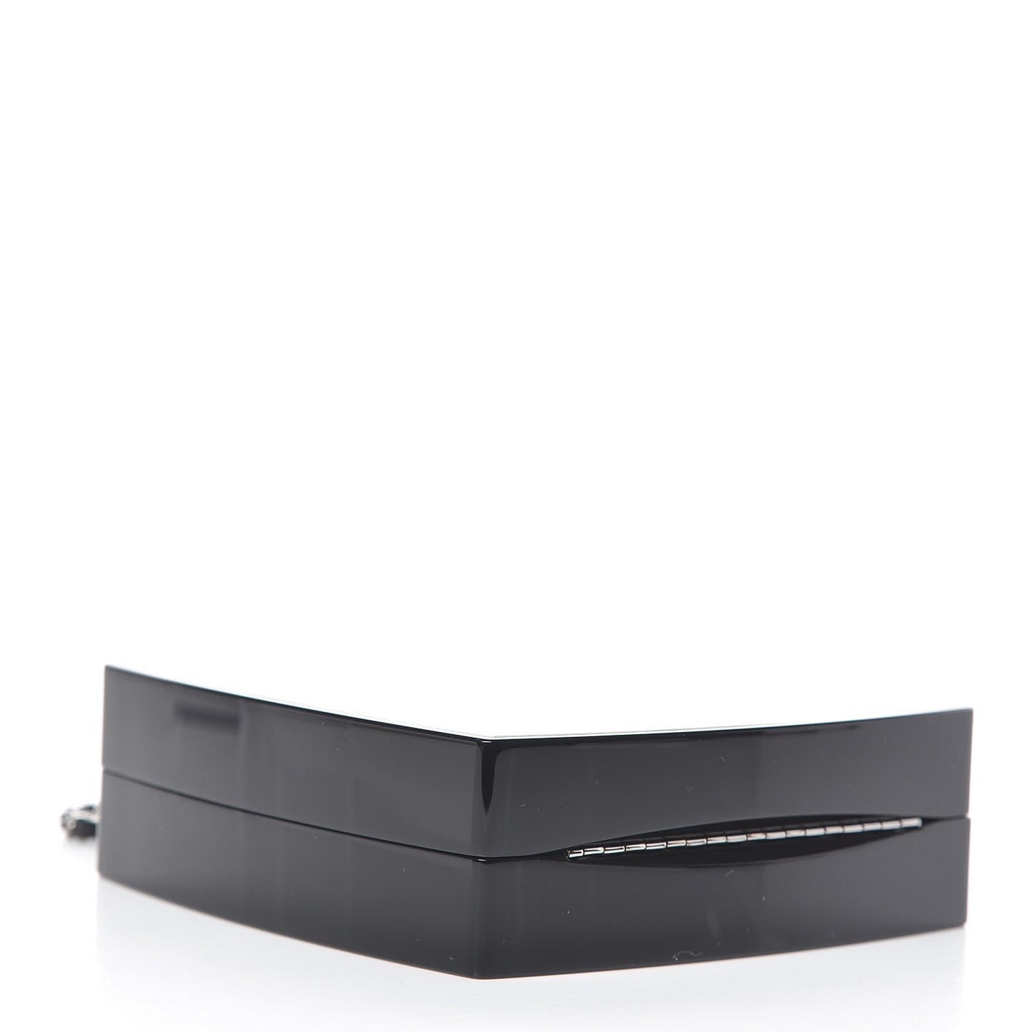 Plexiglass Compact Box Clutch Black Ivory