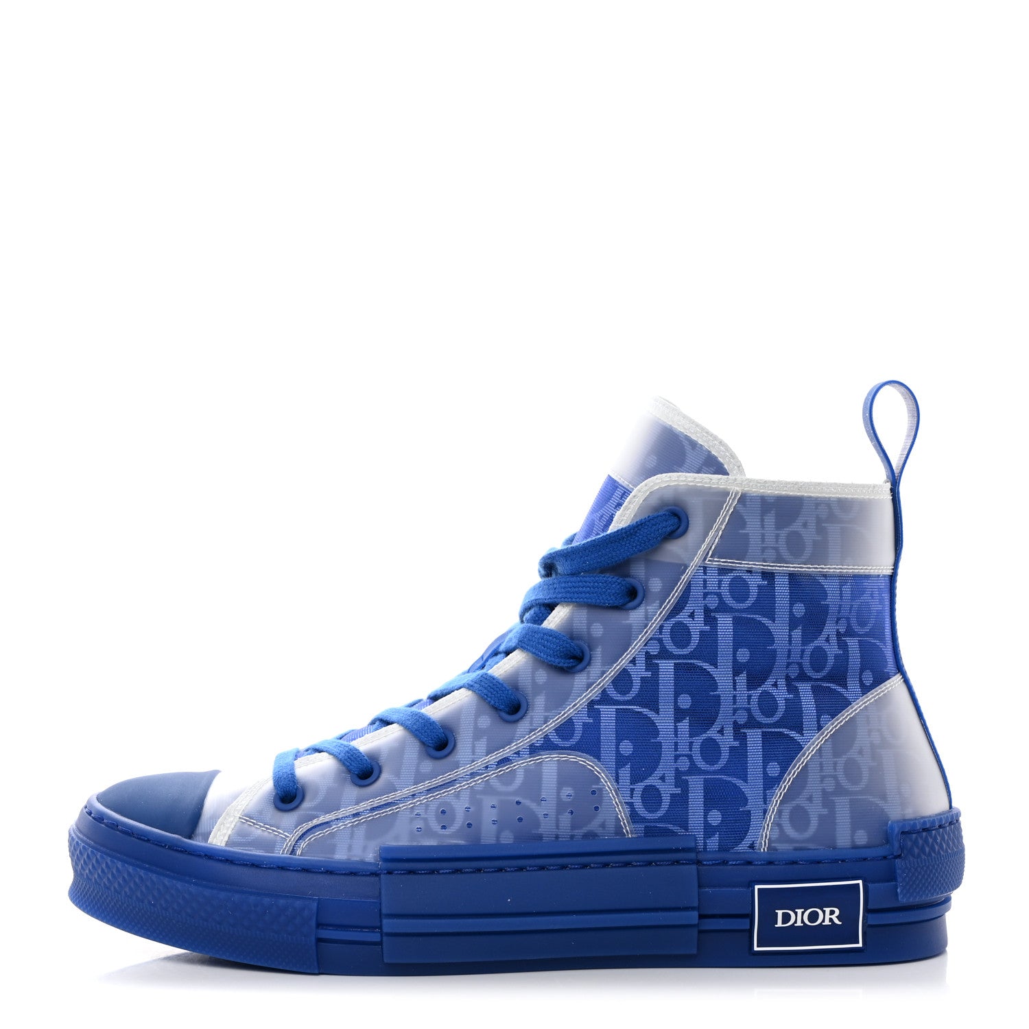 Christian Dior Technical Canvas Oblique Mens B23 High Top Sneakers 41 Blue 1 of 9