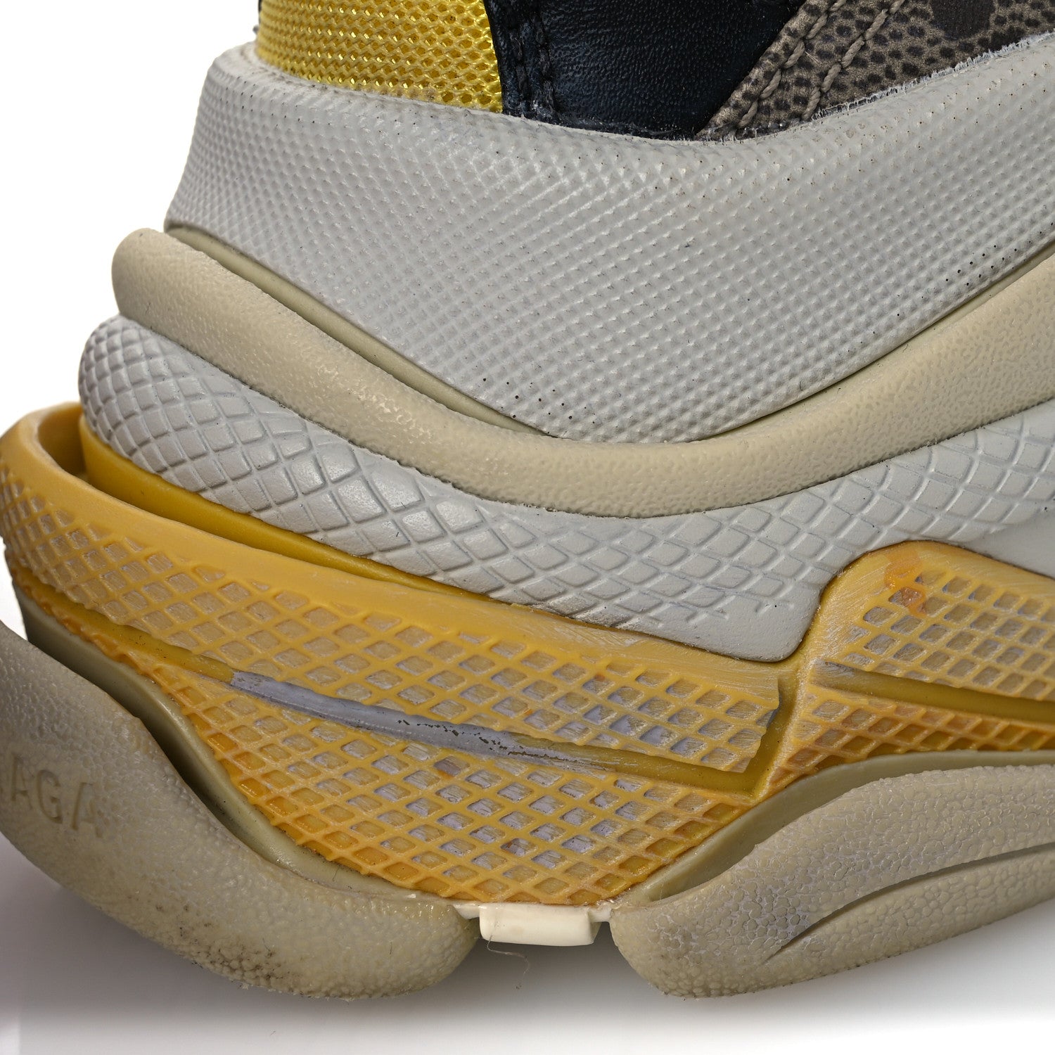 Balenciaga X GUCCI Maxi GG Supreme Monogram Womens Triple S Sneakers 39 Beige Ebony Black Green 12 of 12