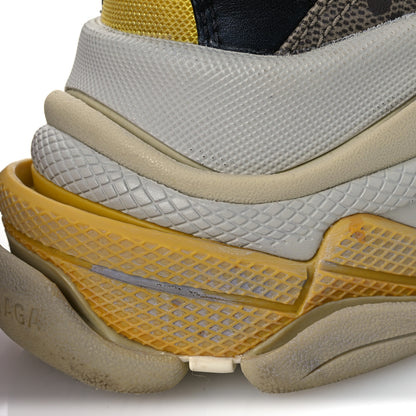 Balenciaga X GUCCI Maxi GG Supreme Monogram Womens Triple S Sneakers 39 Beige Ebony Black Green 12 of 12