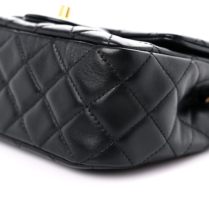 Chanel Lambskin Quilted Mini Pearl Crush Flap Black 9 of 9